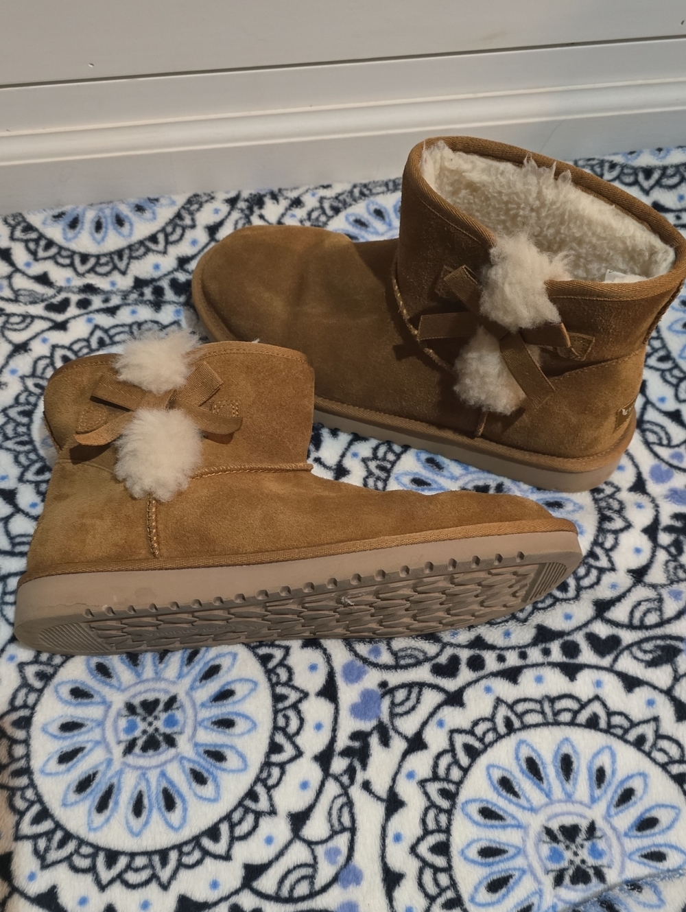 Womes Koolaburra Suede Fur-Lined Winter Boots